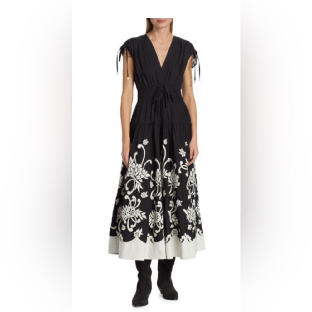 EUC RTR Derek Lam Crosby Fatima Embroidered A Line Dress- Size 10